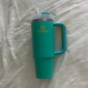 Stanley Teal Cup with Straw Lid and Handle